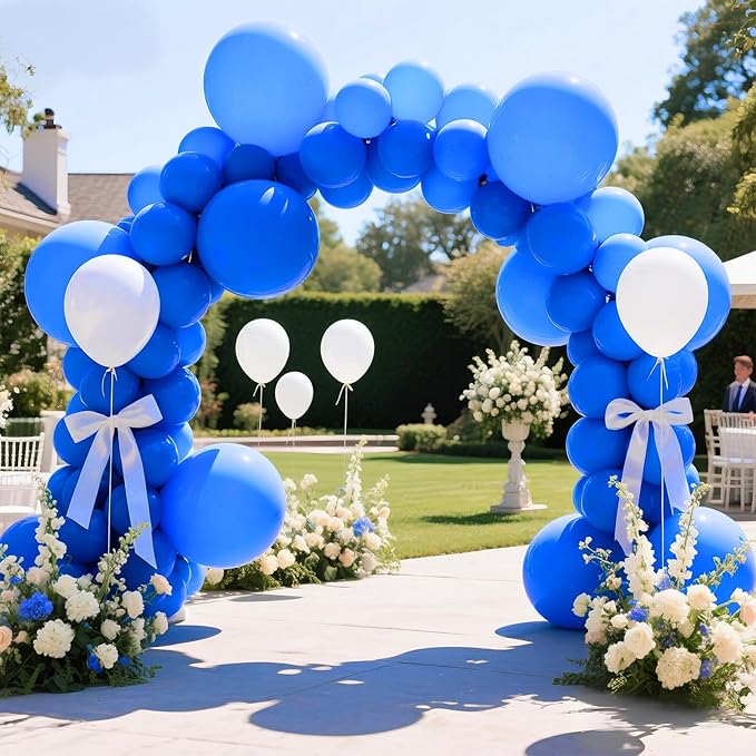 KAWKALSH Blue Balloon Arch Kit 111Pcs 18 12 5 Inch Latex Party Balloons Garland for Birthday Baby Shower Wedding Engagement Anniversary Christmas Party Decorations