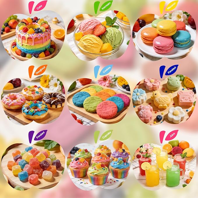 Natural Food Coloring- 20 Milliliters Dye Free Natural Food Coloring, FD&C & Artificial Dye Free Formula for Baking, Icing and Cooking, Cakes, Cupcakes, Frosting，Easter Eggs & Holiday Treats (BLUE)