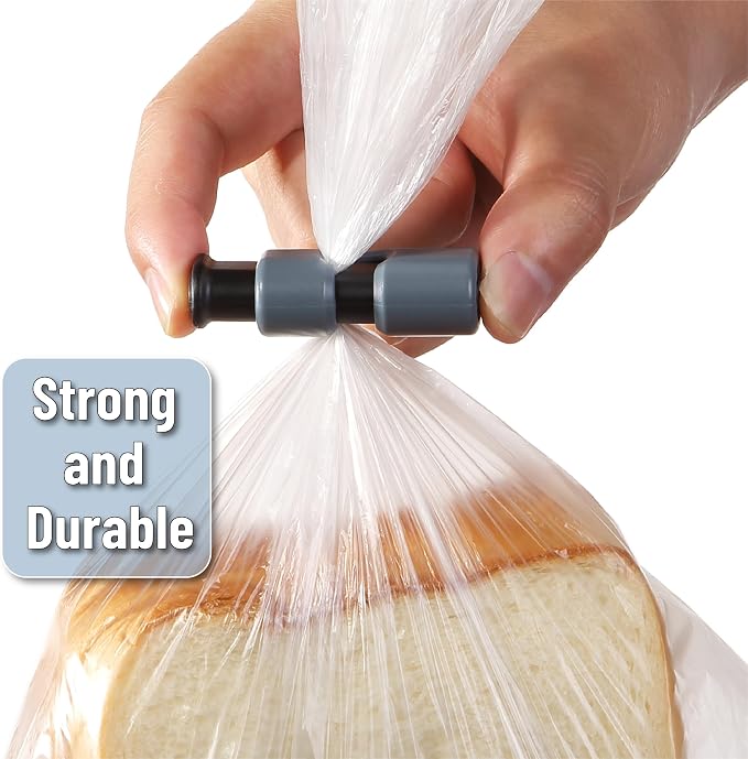 Mr. Pen- Squeeze and Lock Bread Bag Clips, 2.4 Inch, 8 Pack | Multicolor Squeeze Lock Clips, Reusable Bag Closures for Bread, Snacks, Coffee, Food Storage, Fits Thick and Thin Bags