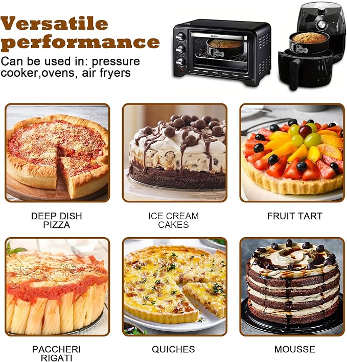 7, 9, 11 Inches Springform Pan Set, Non-Stick Round Spring Form With Removable Bottom, Spring Form Pans For Cheesecake, Cake Mold Cheesecake Pan For Baking