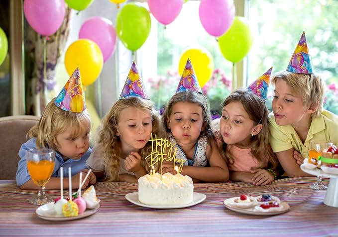 3 PCS Happy Birthday Acrylic Birthday Cake Toppers Decoration DIY Birthday Party Perfect Keepsake(Black,Gold,Pink）