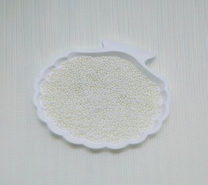 Edible White Pearl Sugar Sprinkles Candy 2mm Mini Pearls Cake Decorations Cupcake Toppers Cookie Decorating Perfect for Wedding Party Valentine Halloween Christmas Supplies 3OZ