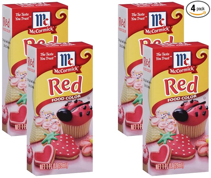McCormick Red Food Color, 1 fl oz (Pack of 4)