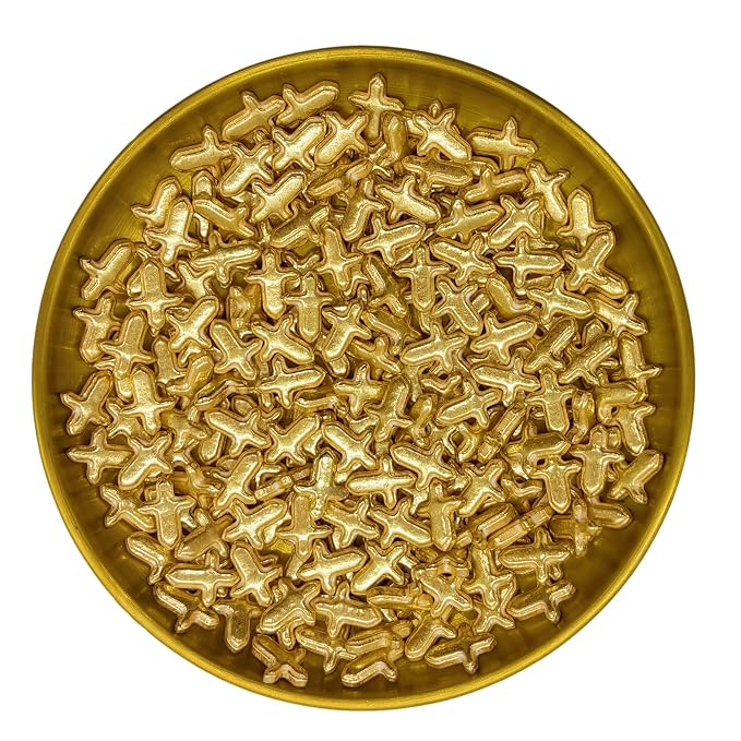 Super Gold Cross Sprinkles Edible Toppers Cake Decorating Mixed Size Cake Decorations Cupcake Toppers Cookie Decorating Perfect for Cakes,Cupcakes,Desserts Toppings 3OZ