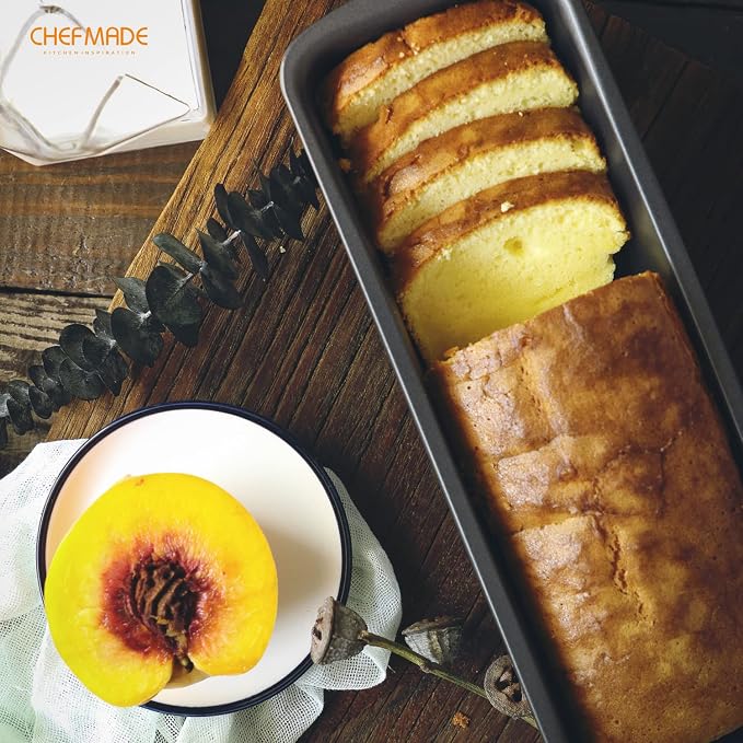 CHEFMADE Bread Loaf Pan, Nonstick Meatloaf Pan, 3" x 10", Set of 2