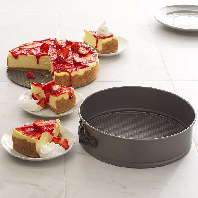 GoodCook Everyday Nonstick Steel 3pc Springform Set, 8.5", 9.5", 10.25", Gray