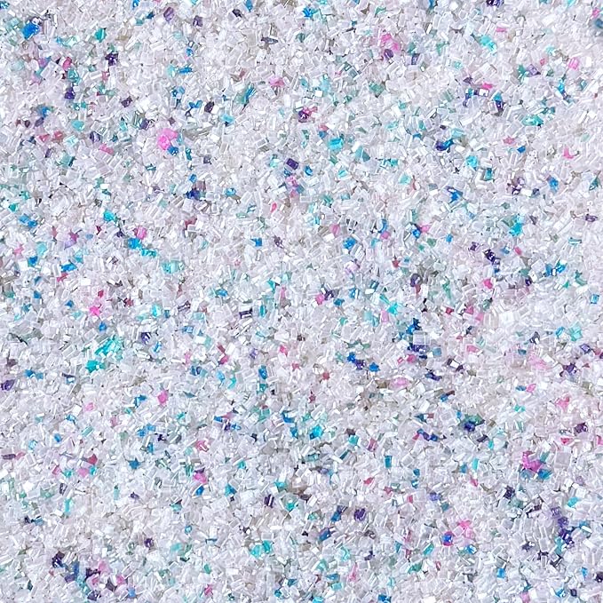 Fancy Sprinkles Unicorn Breath Fancy Sugar | Pearlescent White, Blue, Pink & Purple Sugar Crystals | Cocktail Rimming & Cookie Decorating | 1 Pack (4.6 oz)