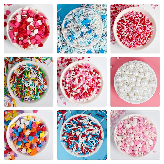 Edible Patriotic Sprinkles for Cake Decorating,130g,July 4th Red White and Blue Jimmies Stars Sprinkle Mix,American Team USA Sprinkles,Independence Day Baking,Donut,Ice Cream,Cookies,Cupcake Topper,Memorial Holiday Festival Wedding Birthday Party Decor...
