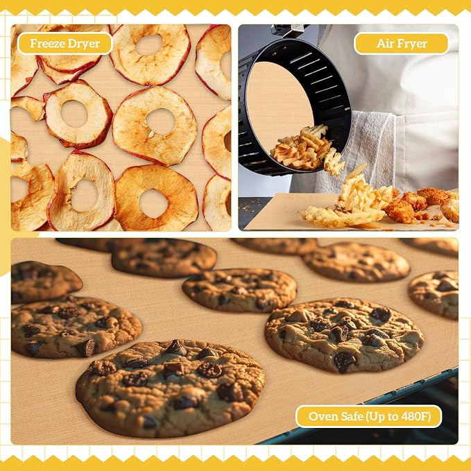 Thickened Silicone Baking Mat Roll 72" x 12", Reusable Free Cutting Baking Sheet with Scissors and Tape Non-stick Pastry Mat for Dough, Oven, Air Fryer, Freeze Dryer, Kitchen Counter