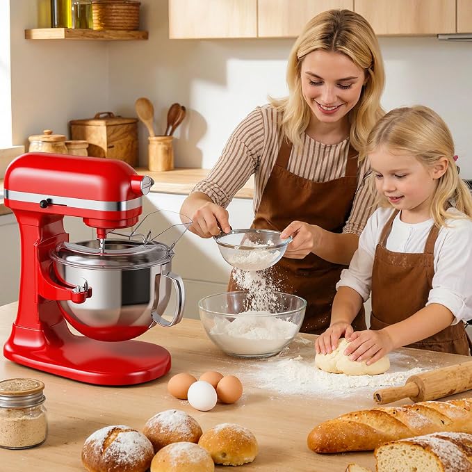 Pouring Shield for KitchenAid Mixer, Compatible with KitchenAid 5.5-8QT(for Stainless Steel Bowl Only) Bowl-Lift Stand Mixers, Dishwasher Safe, for Kitchen aid Accessories and Attachments by GVODE
