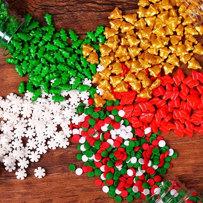 White Sprinkles for Cake Decorating 3.52 Ounce, White Snowflake Sprinkles Perfect for Cupcake Toppers Wedding Party Valentines Halloween Christmas Supplies