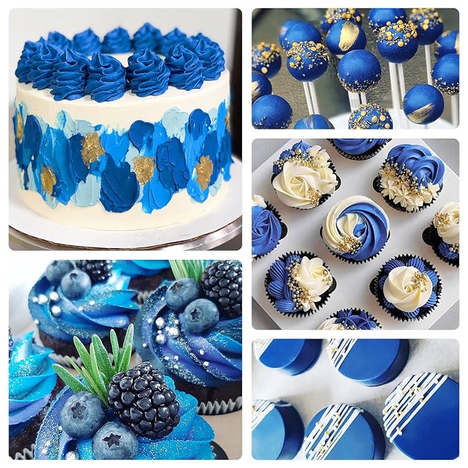Royal Blue Oil Based Food Coloring for Chocolate, Candy Melts, Donuts, Strawberries, Frosting, Cake, Professional Edible Dye for Baking - 80 Milliliters 2.7 Fl.Oz
