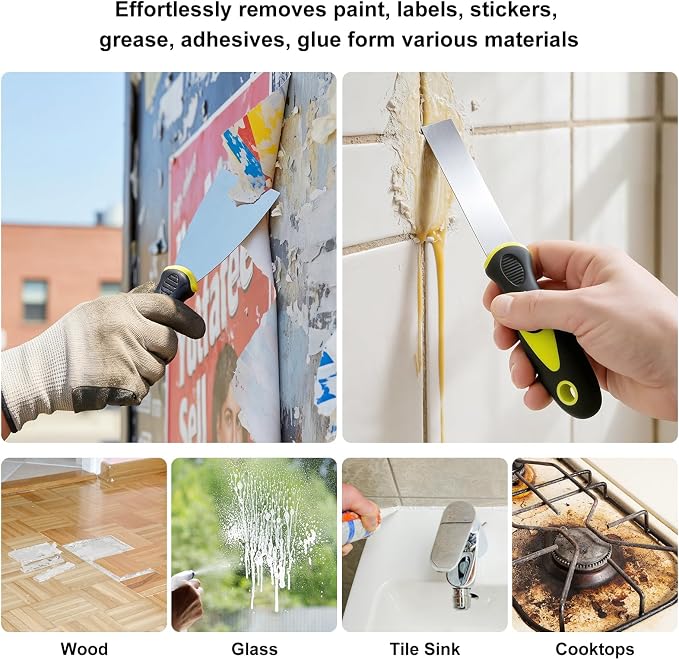 6Pcs Putty Knife, Spackle Knife, Premium Stainless Steel Paint Scraper, Scraper Tool, Perfect For Repairing Drywall, Removing Wallpaper, Mud, Plaster Scraping, Spackle Knife Set (1" 2" 2.5" 3" 4" 5"）