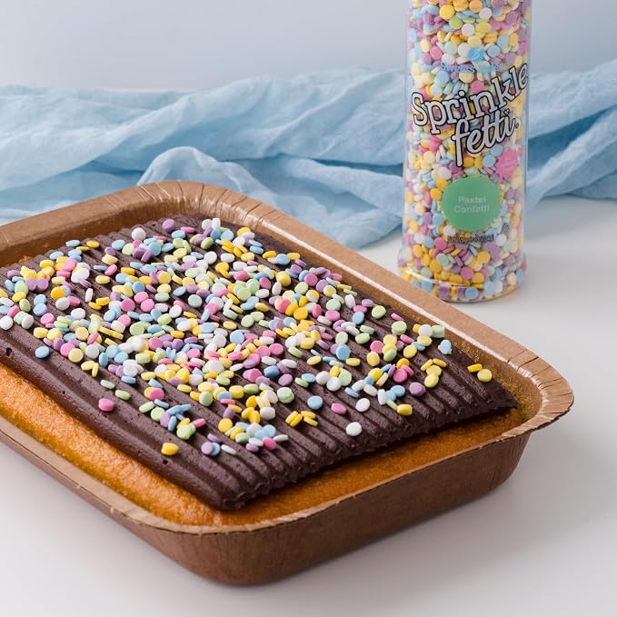 Sweets Indeed Dye Free Rainbow Sprinkles, No Artificial Dyes, Edible Sprinkle Mix, Perfect for Cake Decorations, Baking, Ice Cream, Cookies, Cupcake Topper (Dye Free Confetti Circle)