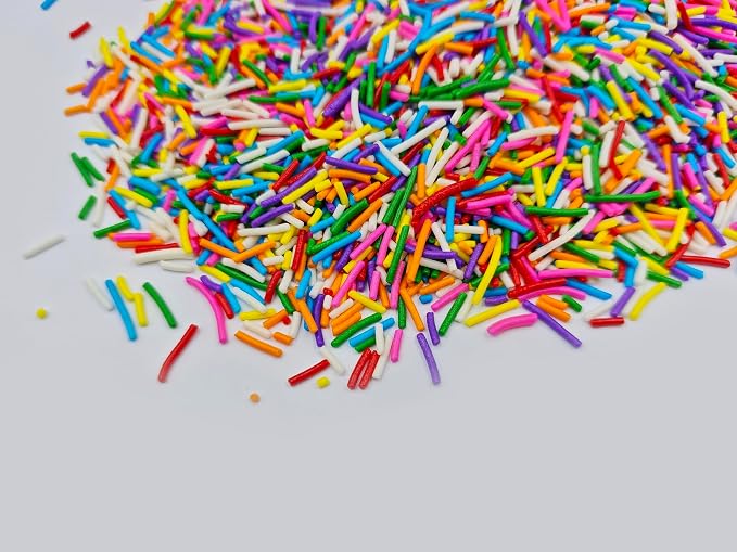 Edible Colorful Jimmies Sugar Sprinkles for Cake Decorating, Baking, Ice Cream, Cookies, Cupcake Topper Decorations,4.23
