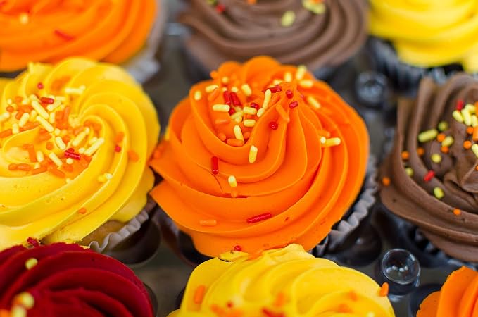 Unpretentious Orange, Yellow & Brown Sprinkles (1.5 lb) Autumn Mix Jimmies, Gluten Free, Orange, Yellow, & Brown Sprinkles