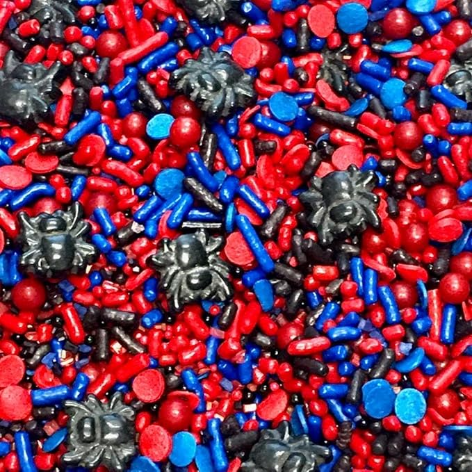 COOL MOM SPRINKLES Red And Blue Sprinkles (4 oz.) – Themed Birthday Sprinkles for Decorating Cakes, Cupcakes, Cookies & Desserts – Mixed in the USA/Gluten-Free