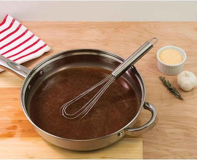 Mrs. Anderson’s Baking Flat Roux Whisk, Stainless Steel