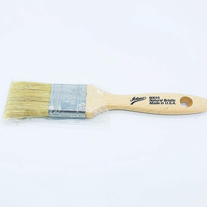 Ateco 60015 Pastry Brush - 1.5 Inch Natural Wood Boar Bristles Made in the USA - Kitchen Pastry Basting Brush