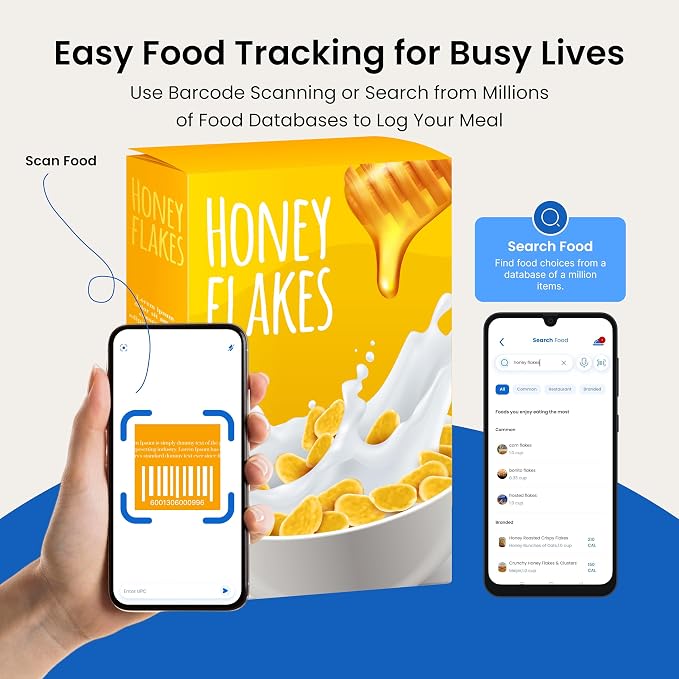 Nutrition Scale – Digital Kitchen Food Scale with App, Smart Food Scale for Calorie & Nutrition Tracking, White