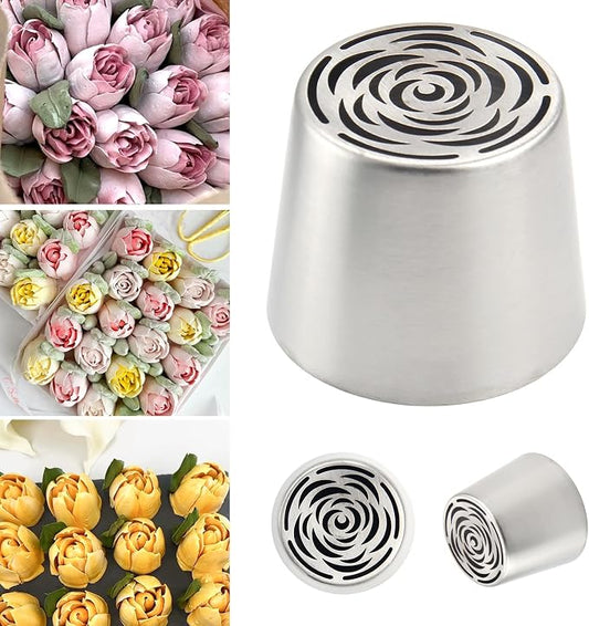 Extra Large Russian Piping Tips for Marshmallows Stainless Steel Flower Frosting Nozzles many styles Cake Decorating Baking tool for Buttercream, Cupcakes Cookies(SL69)