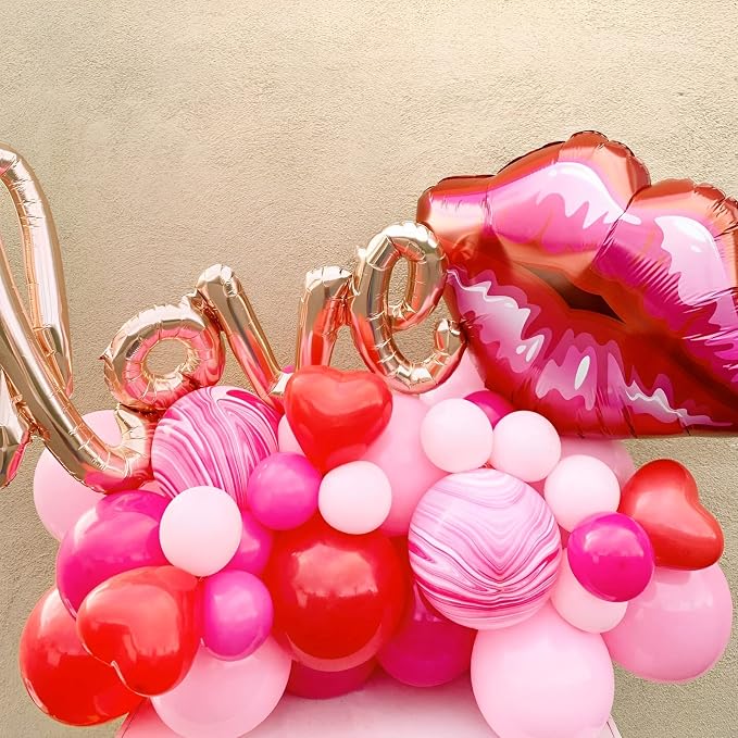 Voircoloria 105pcs Hot Pink Balloons 12inch Dark Pink Balloons for Birthday Graduation Baby Shower Wedding Anniversary Princess Theme Party Valentine's Day Decorations