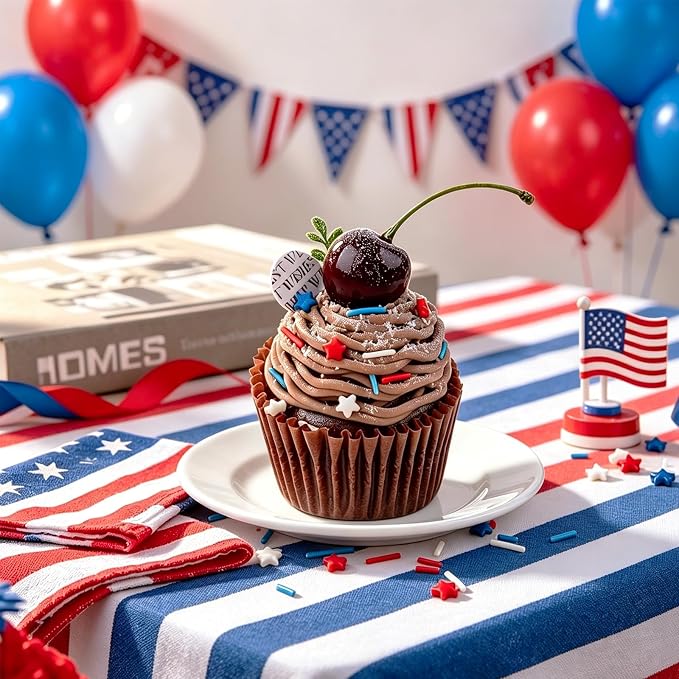Red White and Blue Sprinkles, 11.3oz/320g Edible Patriotic Sprinkles Mixed Star Nonpareils Jimmies Sanding Sugar, 4th of July Sprinkles 4 Jars Set for Baking Cakes Cupcakes Cookies Ice Cream