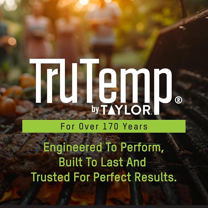 Taylor TruTemp Digital Instant Read Thermometer Meat Probe for BBQ Kitchen with Built in Bottle Opener, Reliable Folding Probe Easy Read LCD Grilling Cooking Tool, Green