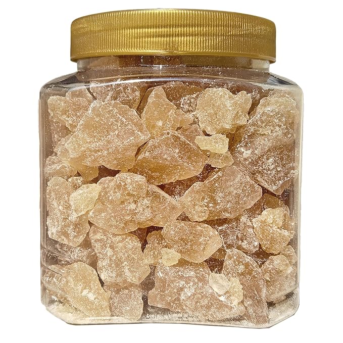Natural Rock Sugar Crystals, Traditional Yellow Crystal Sugar, 黄冰糖, No Additives (2lb)