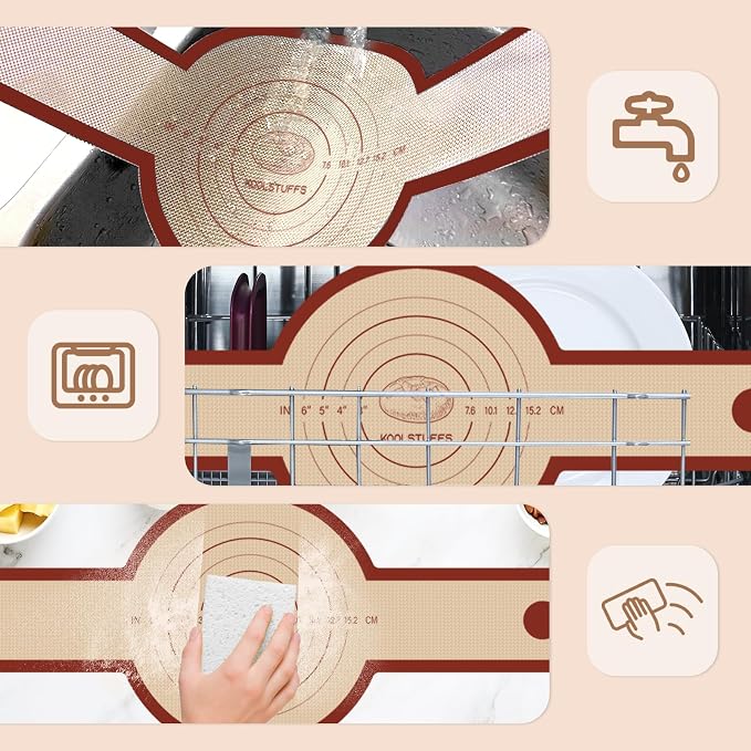 Silicone Bread Sling for Dutch Oven, 2-Pack Non-Stick Reusable Baking Mat with Heat-Resistant Handles, Easy Sourdough Transfer, Ideal for Home Baking, Oven Use, Kitchen Beginners