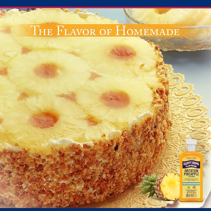 Happy Home Imitation Pineapple Flavoring, Certified Kosher, 7 oz.