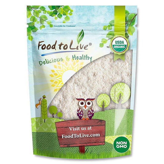 Food to Live Gluten-Free Organic White Sorghum Flour, 1 Pound – Non-GMO Whole Grains, Finely Ground, Pure, Raw. Good Source of Protein and Fiber. Great for Baking. Vegan, Kosher, Bulk