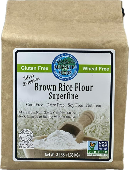 Authentic Foods Superfine Brown Rice Flour - 3lb