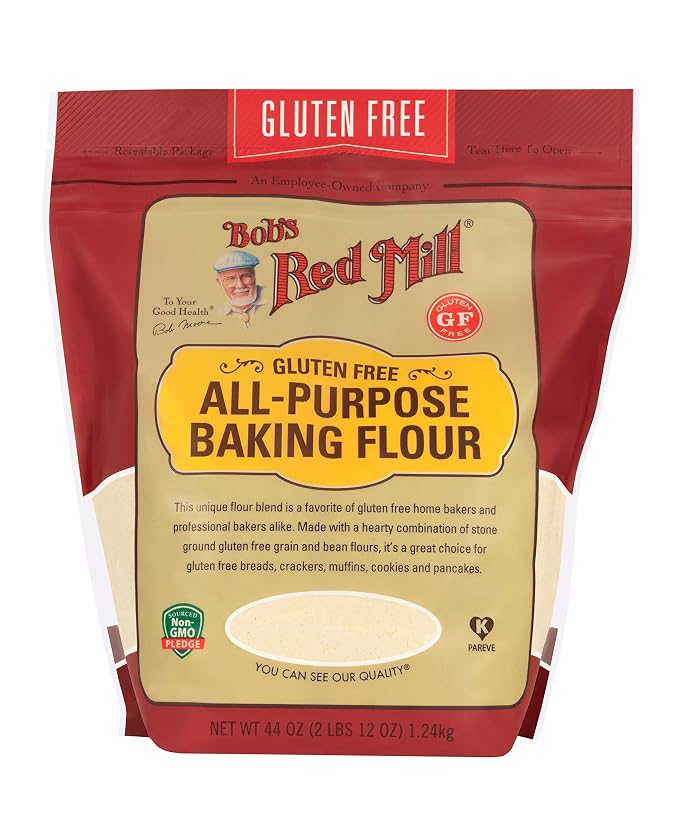 Bob's Red Mill Gluten Free All Purpose Baking Flour, 44oz (Pack of 4) - Vegan, Kosher