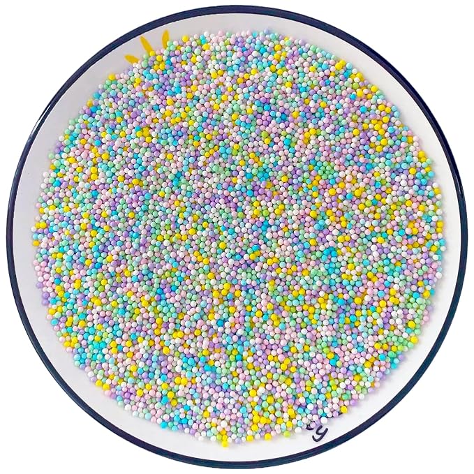 Sentovac Pastel Nonpareils Sprinkles Easter Edible Spring Sprinkle 2mm Mini Pearls Cake Decorating Sugar Candy Cookie Cake Cupcake Topper Ice Cream Baking Decorations Valentines Wedding Easter Supplies