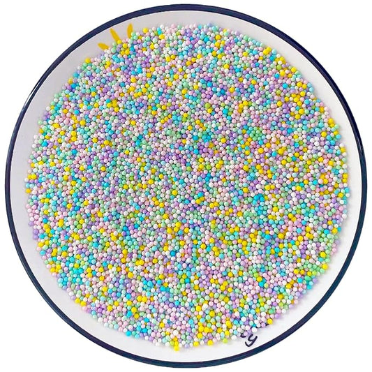 Sentovac Pastel Nonpareils Sprinkles Easter Edible Spring Sprinkle 2mm Mini Pearls Cake Decorating Sugar Candy Cookie Cake Cupcake Topper Ice Cream Baking Decorations Valentines Wedding Easter Supplies
