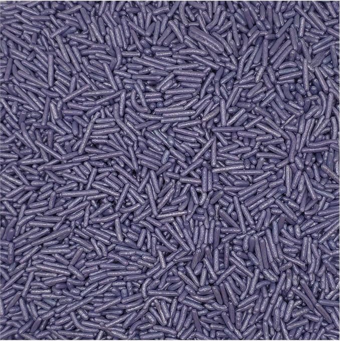 NCS Pearlized Lavender Jimmies Edible Sprinkles – Cupcake, Cake & Cookie Decorations, 7 oz