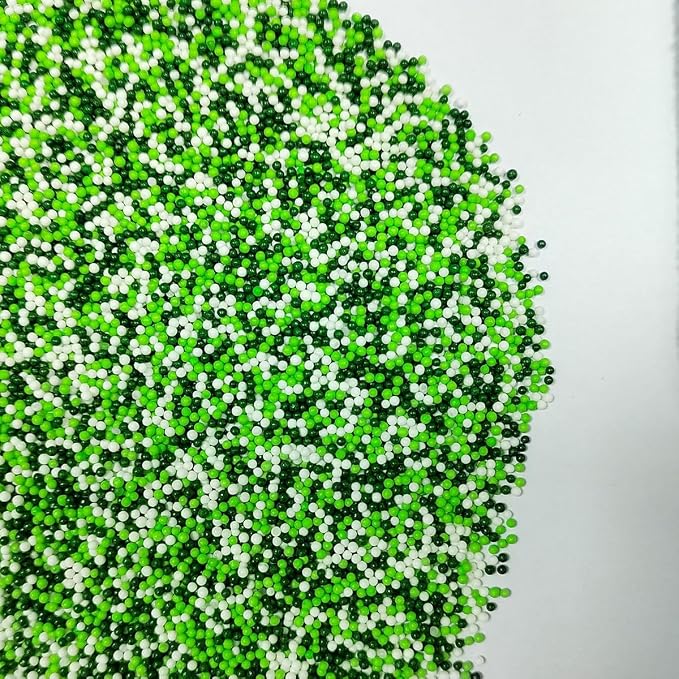 EPHVODI White and Green St. Patrick's Day Themed Sprinkle Nonpareils Sprinkles Edible Mini Pearl Sprinkles for Cake Decorations, Baking, Ice Cream, Cookies, Donuts and Lollipops - 2mm Sugar Pearls 3.88oz
