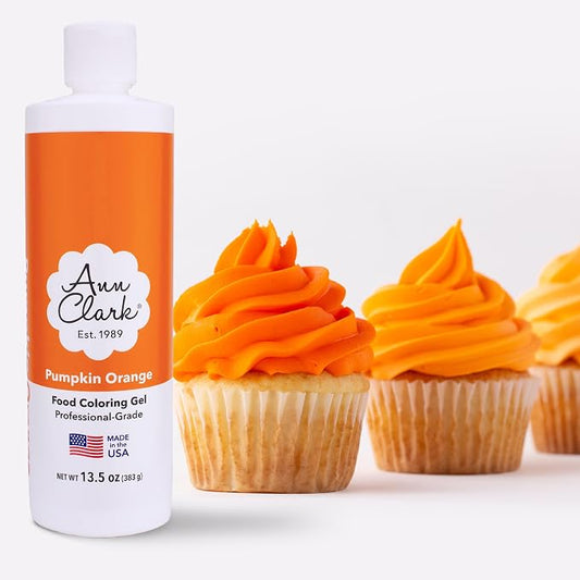 Ann Clark Pumpkin Orange Food Coloring Gel Extra Large 13.5 oz Professional Grade Made in USA