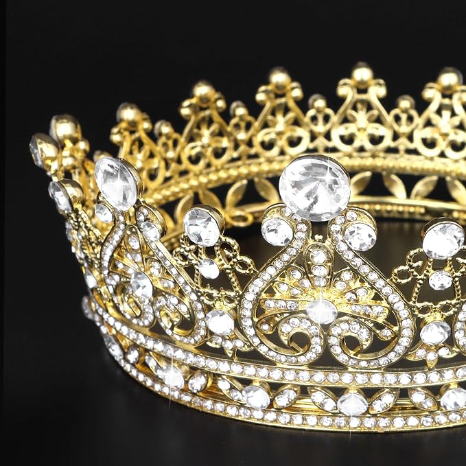 Gold Crown Cake Topper for Wedding Birthday Baby Shower Party Favors
