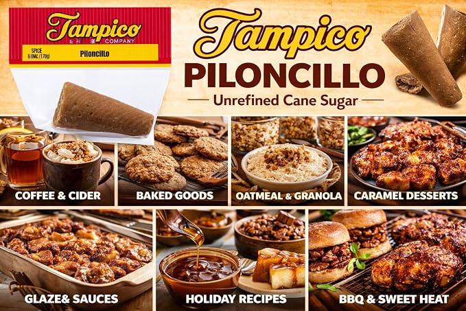 Piloncillo Brown Sugar Cone– Authentic Mexican Cane Sugar - Pure Unrefined Brown Sugar - Traditional Panela -Panocha for Baking, Coffee, Desserts & Mexican Recipes - Top Grade A Quality