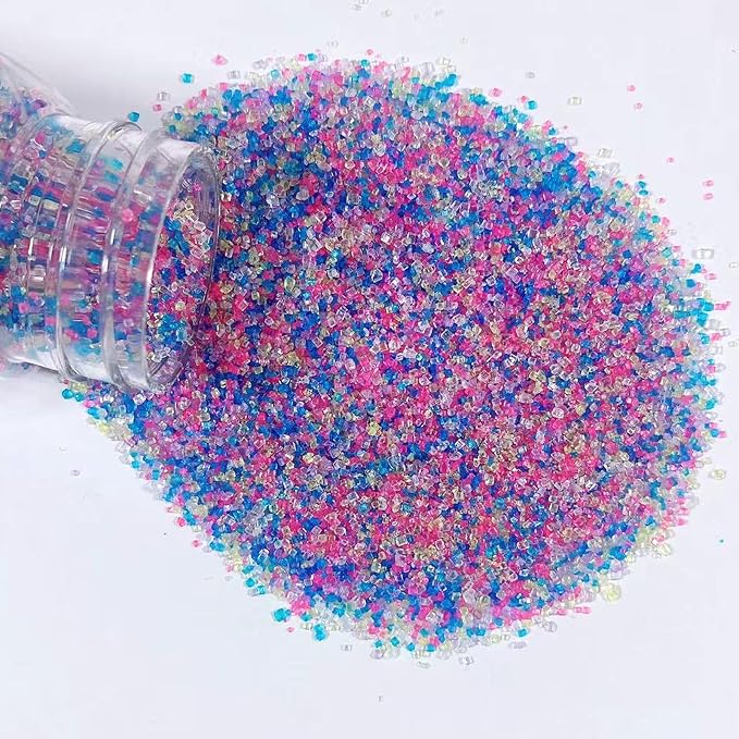 Sentovac Rainbow Sanding Sugar Crystals for Baking Edible Colorful Pastel Easter Crystals Sparkling Sugar Sprinkles Cake Cookie Cupcake Topper Ice Cream Decoration Supplies