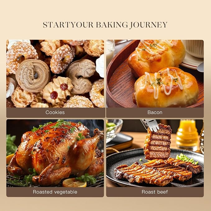 2-Pack Carbon Steel Baking Sheet Pans - 17.5x11.8x1 Inch Nonstick Cookie Sheets, Heavy-Duty Oven Safe Trays for Baking Cookies, Roasting & Sheet Pan Dinners (Gold)