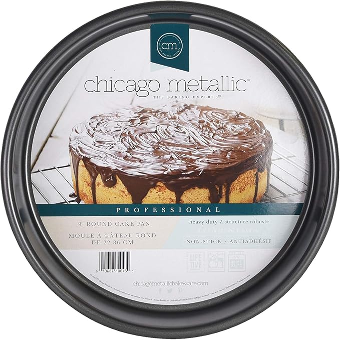 Chicago Metallic Professional Non-Stick Round Cake Pan, 9-Inch (Pack of 12)