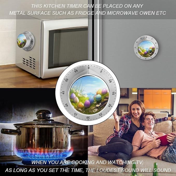 Eggs Spring Digital Timer, Kitchen Timers Digital Timer for Cooking Egg Timer Classroom Timer for Teacher Magnetic Countdown Timer for Exercise Study Oven
