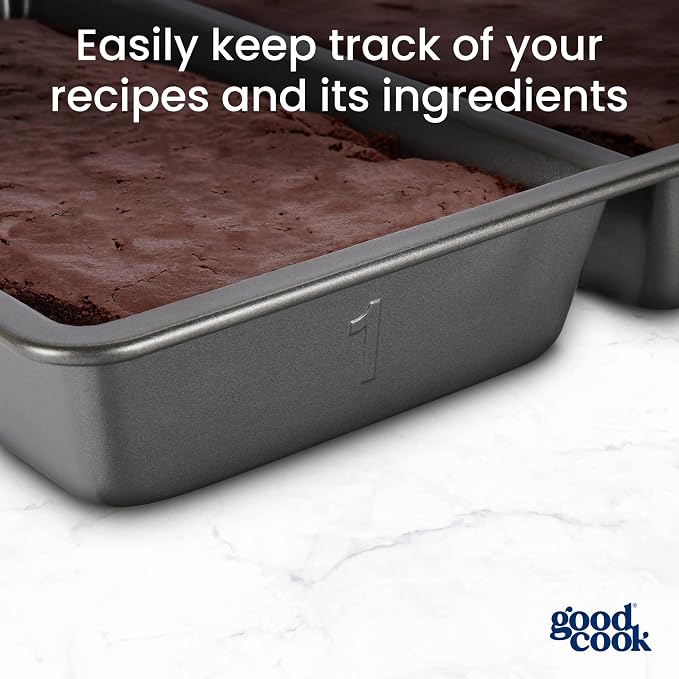 GoodCook Premium Nonstick Divided Baking Pan, 11 x 14-Inch