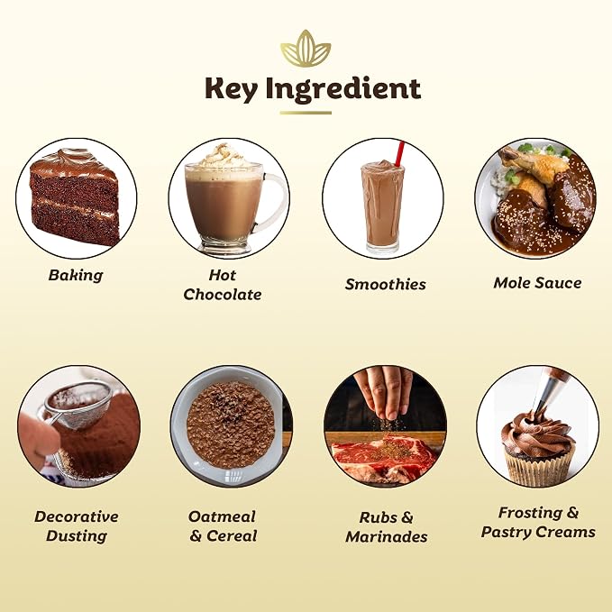 Cocoläat European Style Dutch Cocoa Powder | Culinary Grade for Bakers, Pastry Chefs, & Chocolatiers | Dark and Rich With High 22/24% Cocoa Butter | Resealable Pouch | 2 lb, 907 g