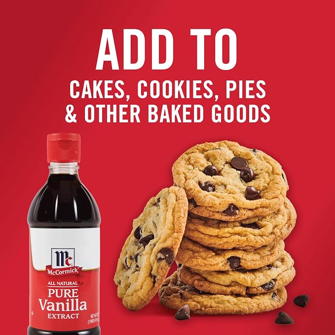 McCormick Vanilla Extract, Pure, No Corn Syrup, Gluten Free, Rich, Sweet Flavor and Aroma for Baking and Savory Dishes, 16 fl oz