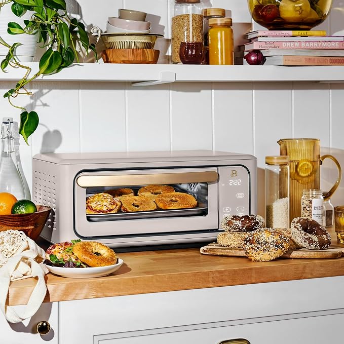Infrared Air Fry Toaster Oven 9 Slice, 1800W Countertop Oven with Convection & Air Fry Functions, Digital Touch Display, Multi Cooking Modes for Baking, Broiling & Reheating (Porcini Taupe)