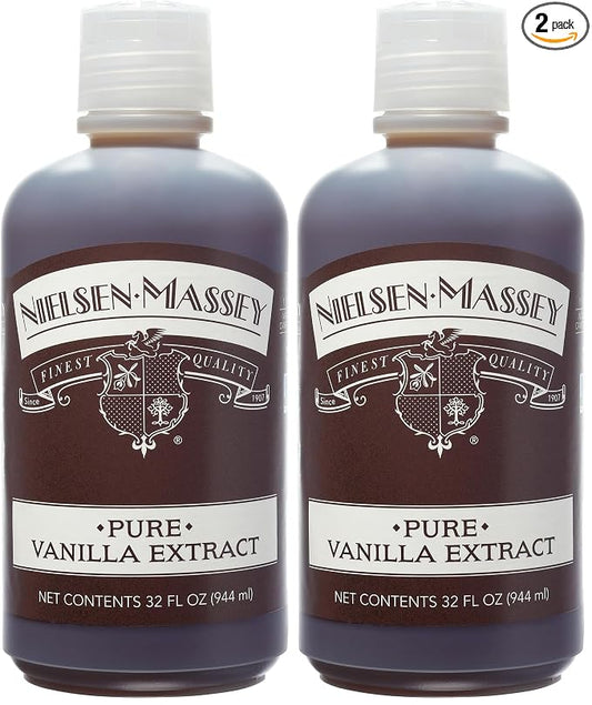 Nielsen-Massey Pure Vanilla Extract for Baking and Cooking, 32 Ounce (Pack of 2)